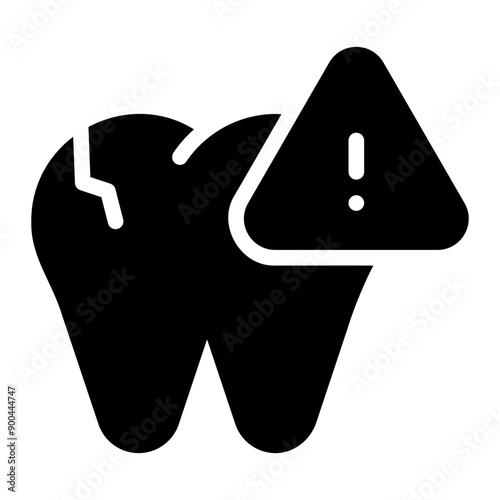 dental caries glyph icon