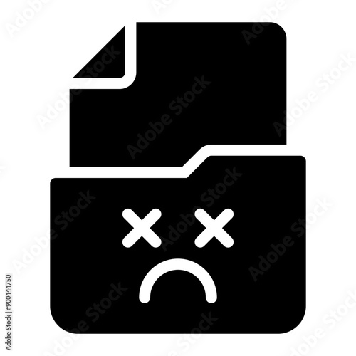 corrupted file glyph icon