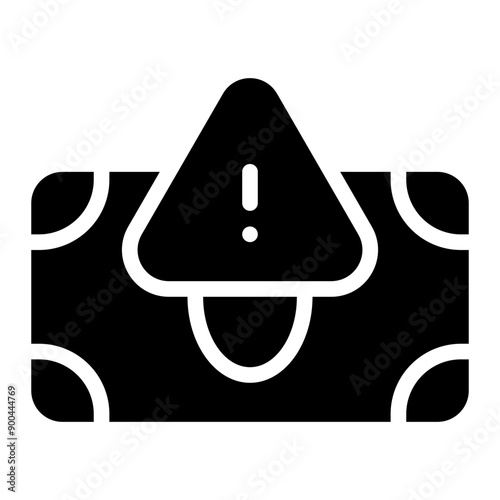 financial crisis glyph icon