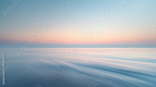 Water surface shot with long shutter speed clear sky horizon dawn horizon