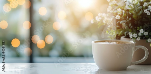 Morning Coffee With Flowers