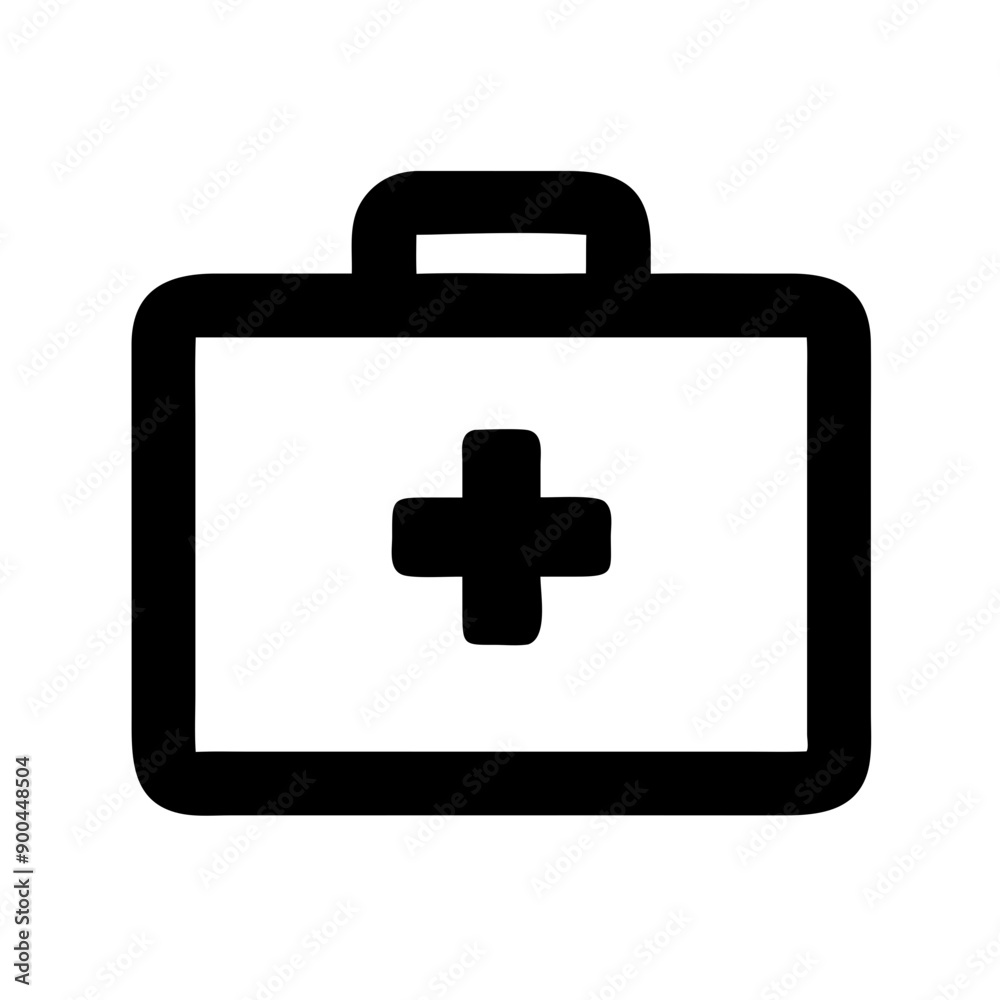 First Aid Kit Icon in Simple Black Design First Aid Kit Icon in Simple Black Design