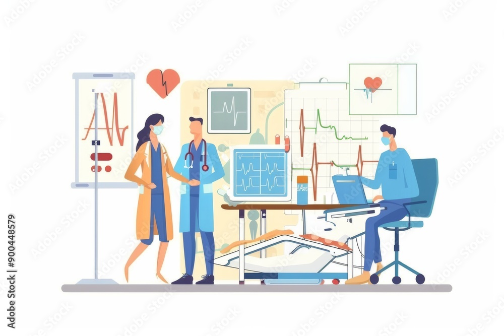 Conceptual medical illustration isolated created with Generative AI Conceptual medical illustration isolated created with Generative AI