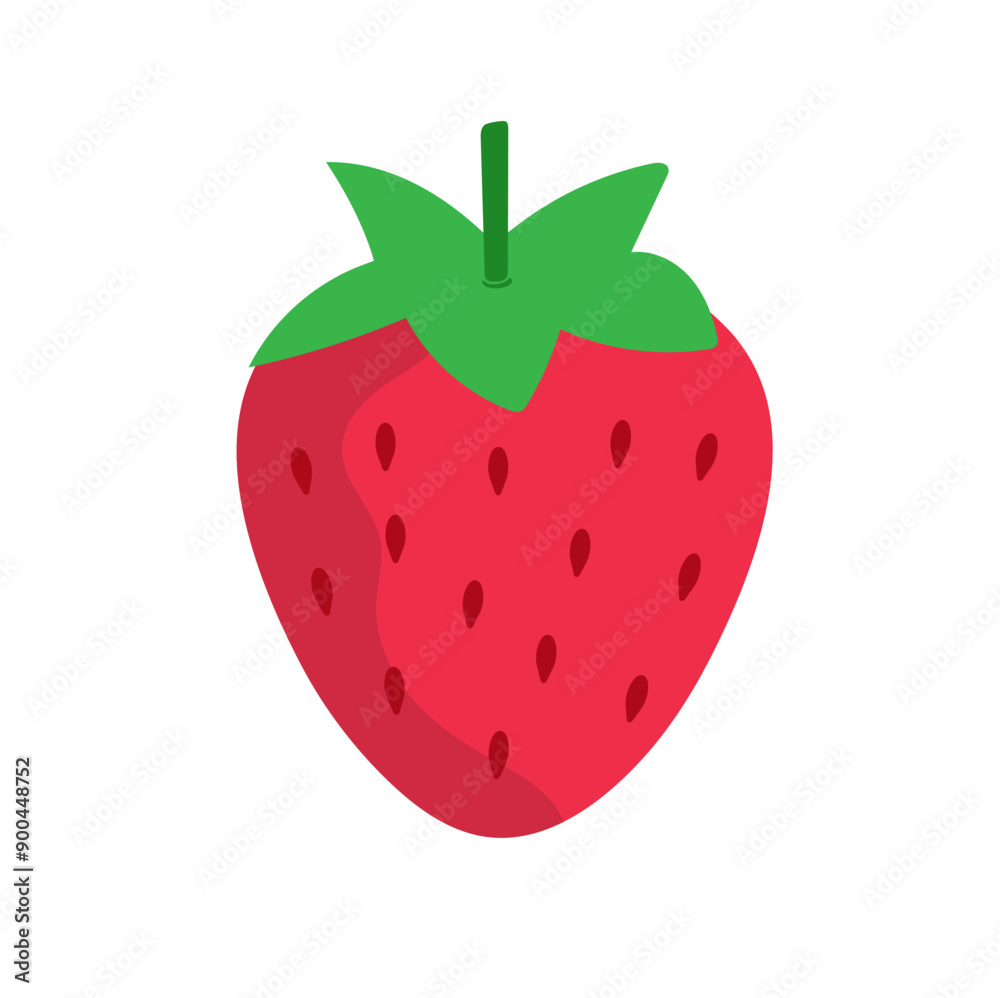 Strawberry isolated on white background. Red ripe strawberry. Vector illustration. Strawberry isolated on white background. Red ripe strawberry. Vector illustration.