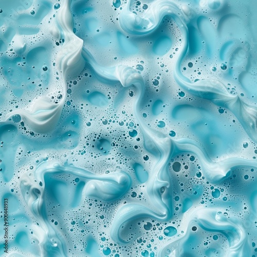 Aqua Background Featuring Abstract Liquid Foam Design