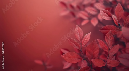 Red Leaves in Soft Light