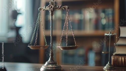 Scales of Justice on a Table