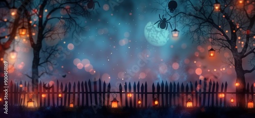 Spooky Halloween Night Fence