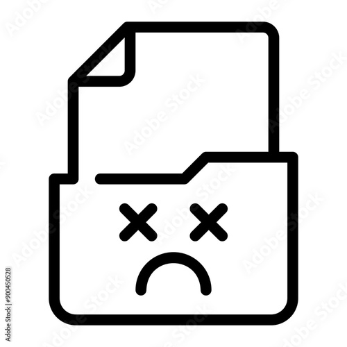 corrupted file line icon