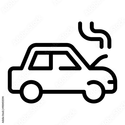 overheat line icon