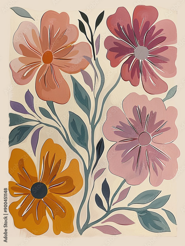 Seamless pattern of flowers Seamless pattern of flowers