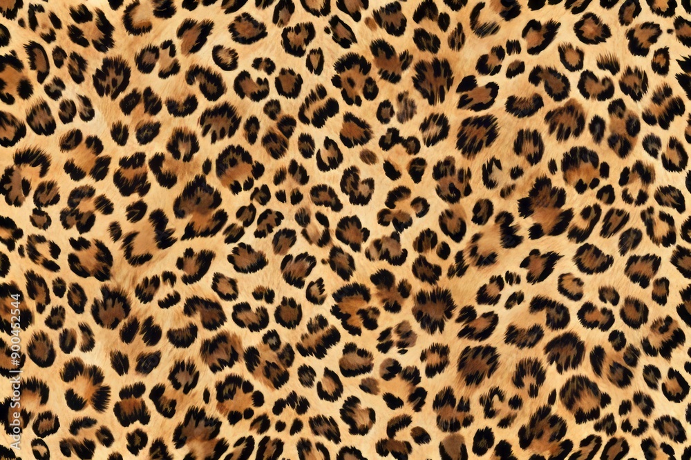 Warm beige background features a seamless repeating pattern of black and brown leopard spots, creating a natural and earthy texture with organic style. Warm beige background features a seamless repeating pattern of black and brown leopard spots, creating a natural and earthy texture with organic style.
