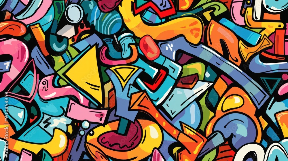 Obraz premium Graffiti Pattern Background