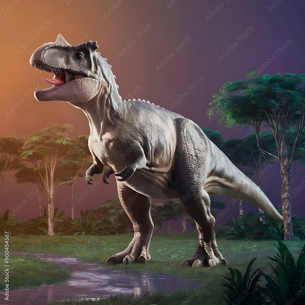 Fototapeta premium 3d render dinosaur 3d render illustration vector