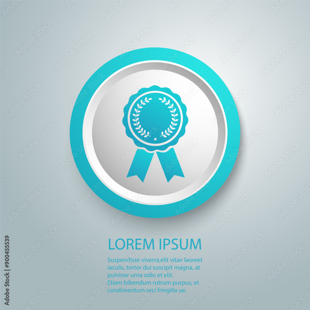 Award icon symbol vector on white background Award icon symbol vector on white background