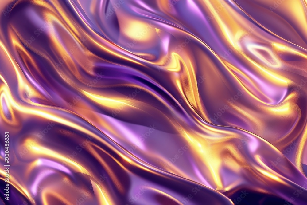 Radiant gold and lavender luminous 3d background