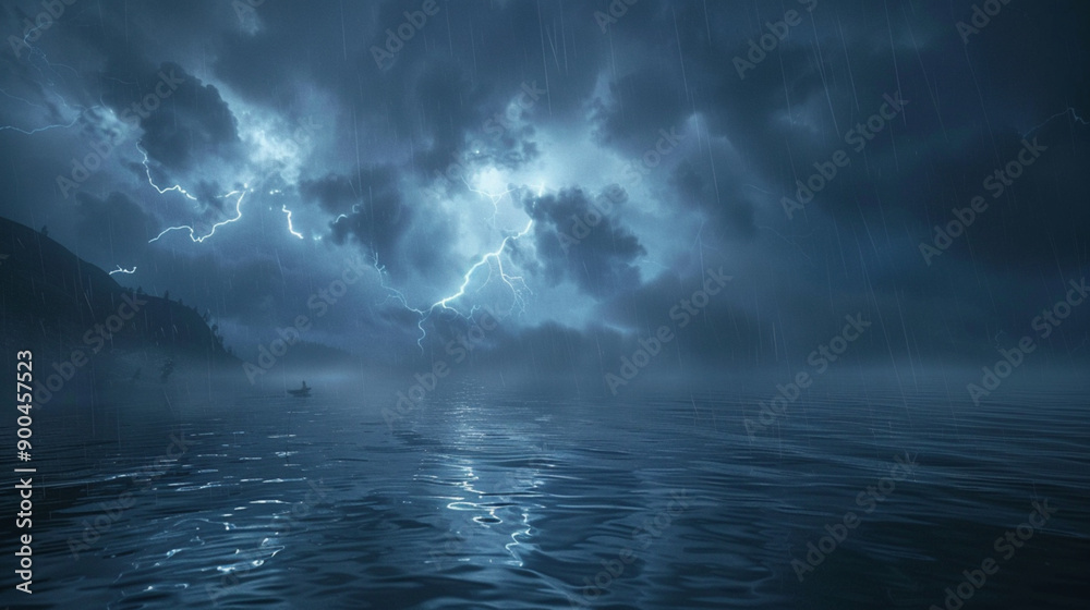 Fototapeta premium Ultra-Realistic Thunderstorm Scenes