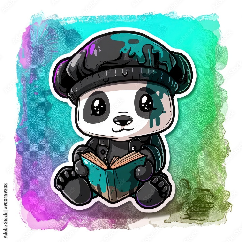 Cool Panda Reading a Book Cool Panda Reading a Book