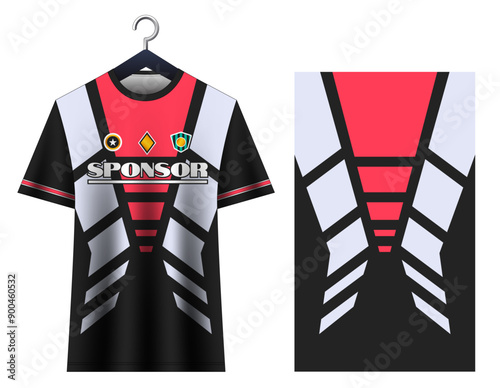 Football soccer jersey design. Sport t shirt design for sublimation.