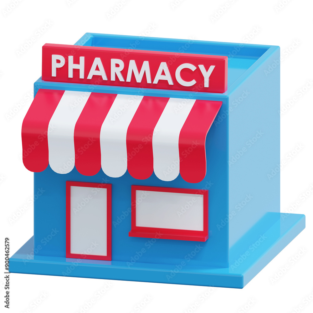 pharmacy store 3d medical icon illustration pharmacy store 3d medical icon illustration