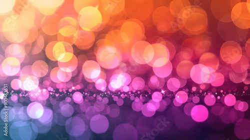 Vibrant abstract background with colorful bokeh light effect, showcasing a beautiful blend of purple, pink, orange, and red hues.