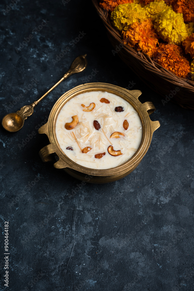 Onam payasam image with copy space Onam payasam image with copy space