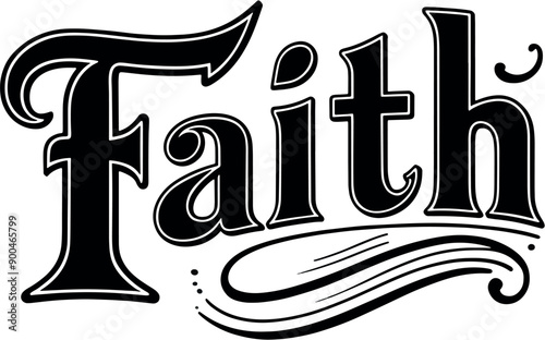 Faith Lettering T-shirt Design