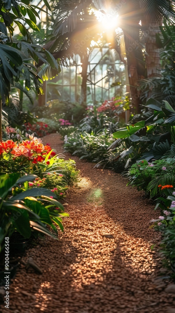 Tranquil Garden Oasis Bursting with Colorful Flowers Tranquil Garden Oasis Bursting with Colorful Flowers