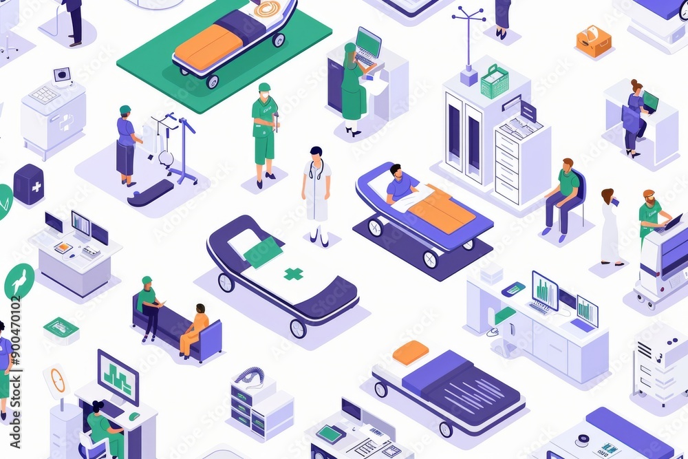 Detailed isometric illustration of a smart city with advanced infrastructure and digital connectivity Detailed isometric illustration of a smart city with advanced infrastructure and digital connectivity