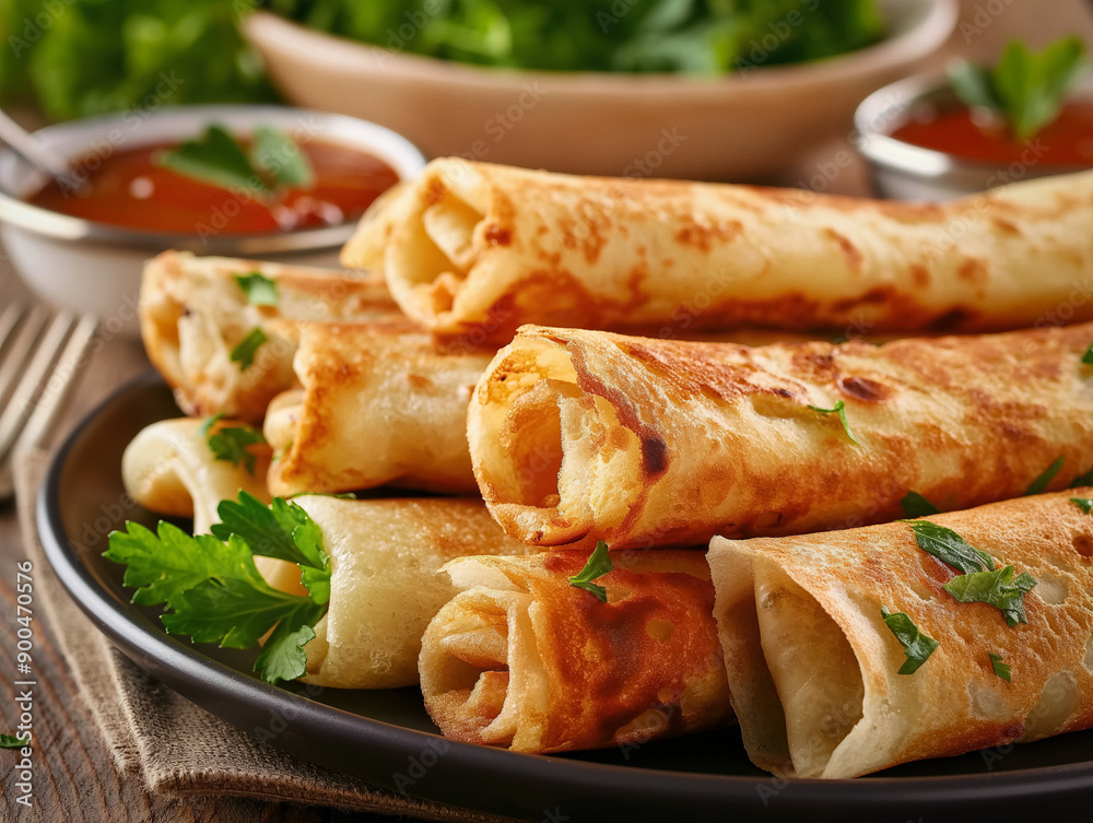 Masala dosa - popular indian food dish Masala dosa - popular indian food dish