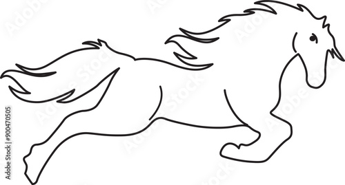 This is horse tato design black nad white .