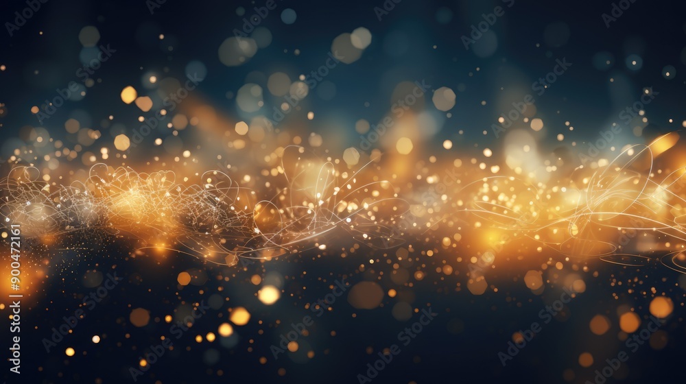 Glittering tech particles with a futuristic background Glittering tech particles with a futuristic background
