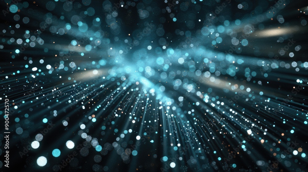 Glittering tech particles with a futuristic background Glittering tech particles with a futuristic background