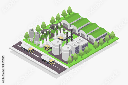Bio petroleum plant isometric