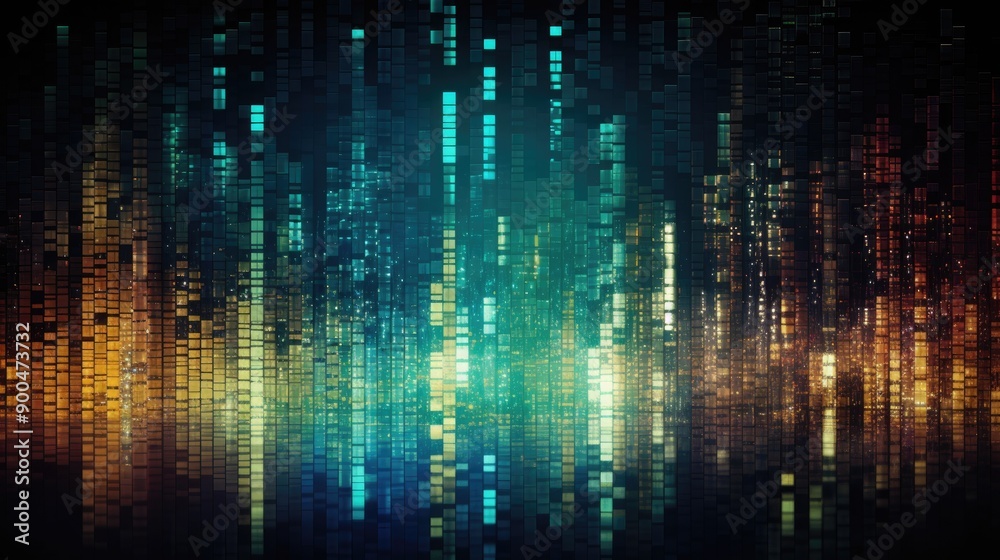 custom made wallpaper toronto digitalGlowing data streams in a digital matrix