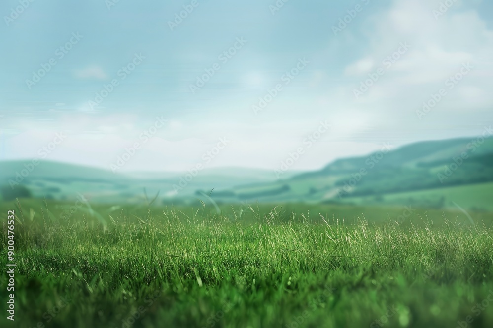 Fototapeta premium Blurry landscape background, generative ai