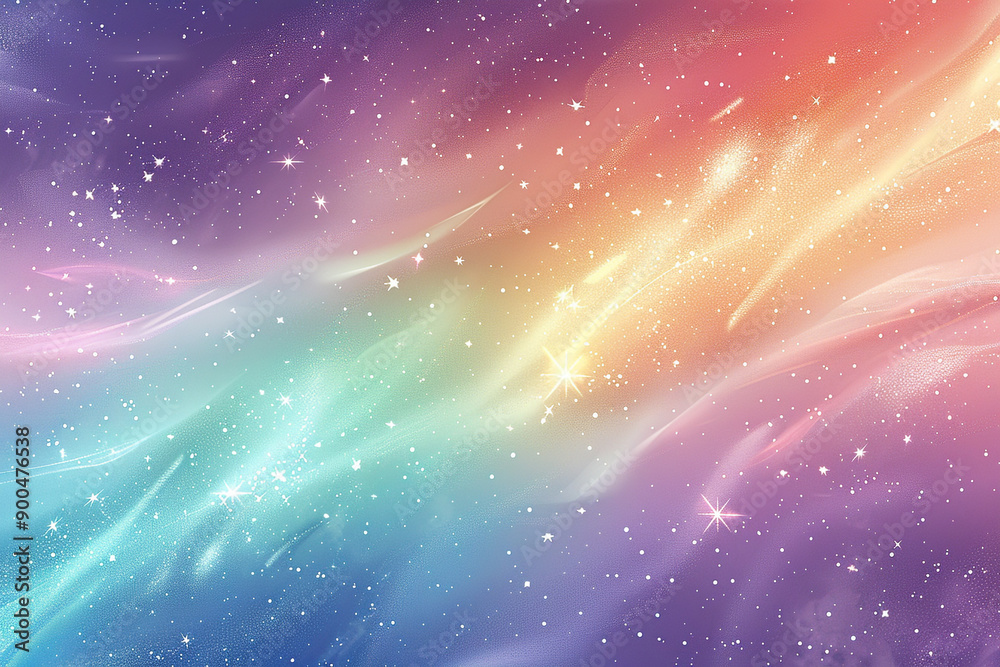 A soft pastel rainbow sky A soft pastel rainbow sky