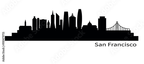 san francisco city skyline silhouette