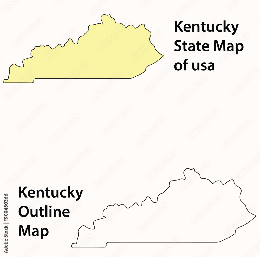 Fototapeta premium kentucky state map of usa