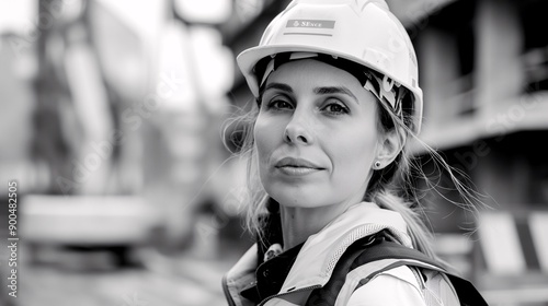 a building site with safety gear. photo