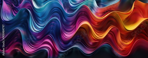 Abstract Colorful Wavy Pattern