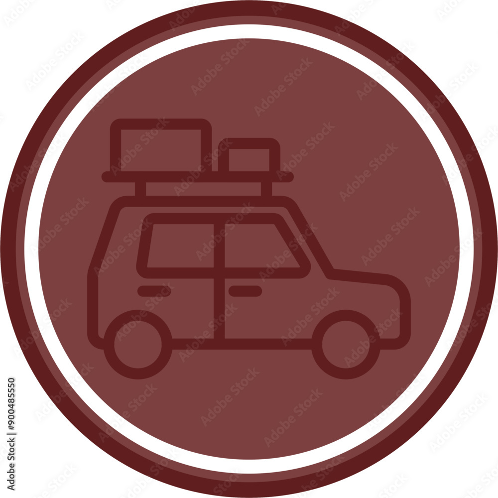 Road Trips Vector Line Double Circle Maroon Road Trips Vector Line Double Circle Maroon