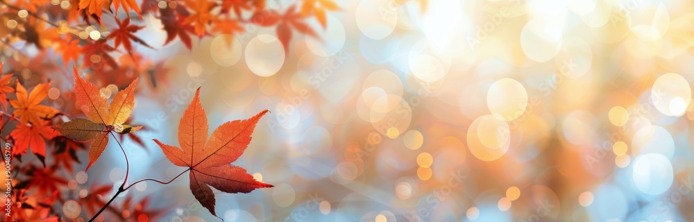 Autumn Maple Leaves in Sunlight Autumn Maple Leaves in Sunlight