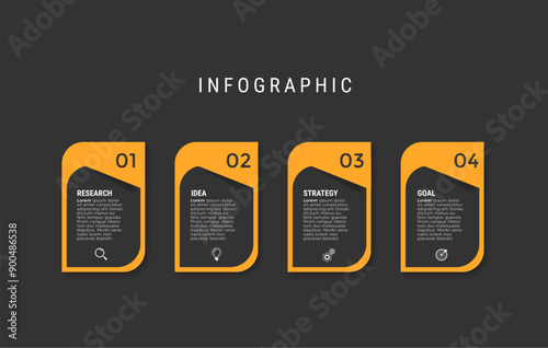 Steps infographic design