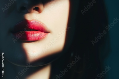 Woman With Pink Lipstick