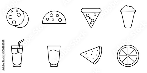 Different Styles of Pizza Slices and Refreshing Soft Drinks: Ideal for Meals and Parties