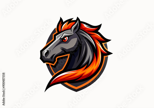 animal, black, defense, design, elegance, elegant, face, graphic, guard, head, horse, horse logo, icon, illustration, logo, luxurious, luxury, mascot, protect, secure, security, shield, stallion,