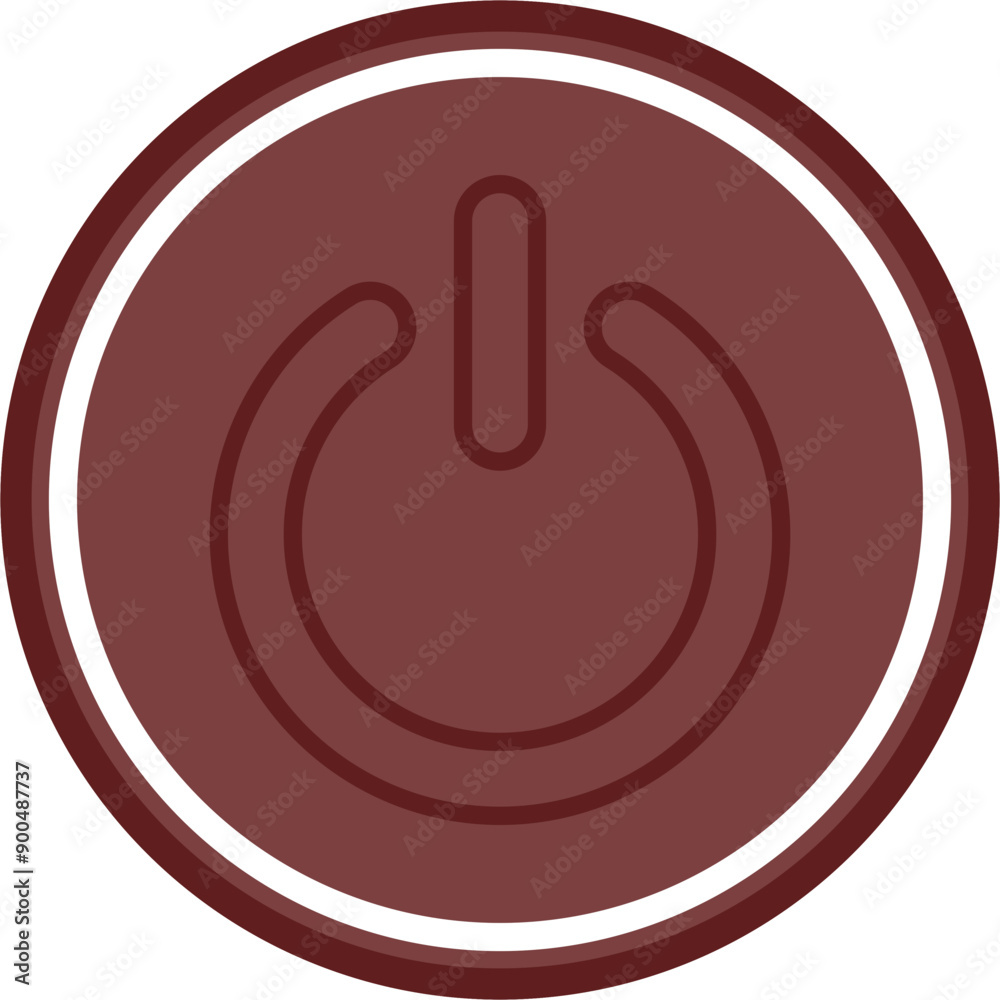 Power Vector Line Double Circle Maroon Power Vector Line Double Circle Maroon