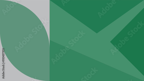 Flat lay paper colors green and green pastel for background