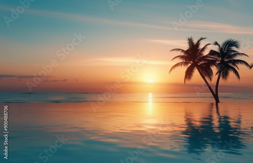 Sunset Over Tropical Ocean